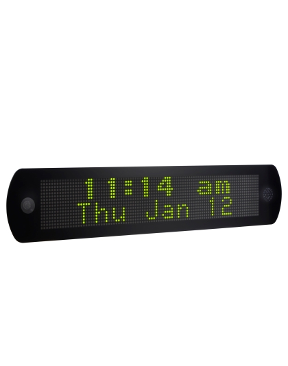 OnAlert™ PoE Emergency Messaging LED Display and Clock with Strobe Light and Alert Tone