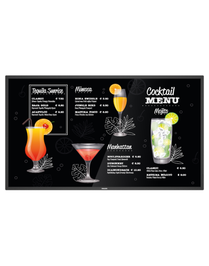 43-Inch Thin Bezel P-Line High Brightness Digital Signage Display