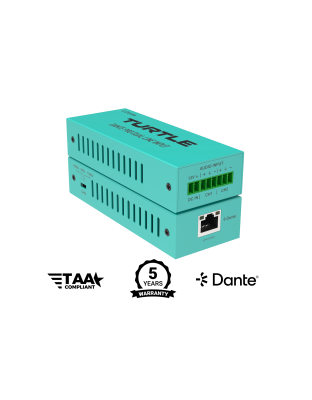 Pro Dante Dual Channel Analog Line Output Adapter with Gain Controls