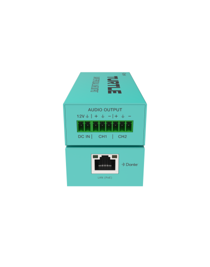 Pro Dante Dual Channel Analog Line Output Adapter with Gain Controls