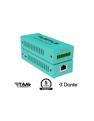 Pro Dante Dual Channel Analog Line Input Adapter with Gain Control