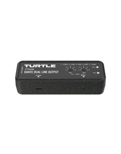 Dante Dual Channel Analog Line Output Adapter with Gain Controls