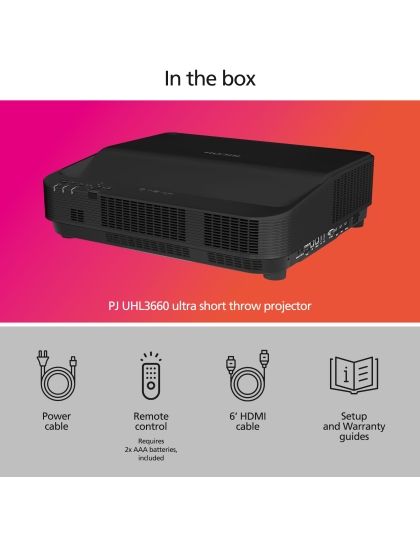 Ricoh PJ UHL3660 Ultra Short Throw Laser DLP Projector with Miracast