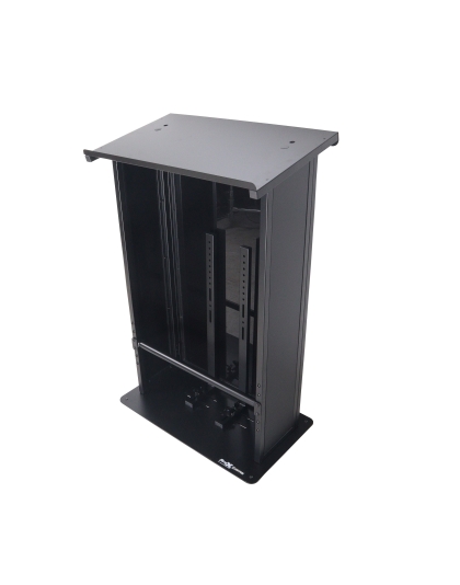 Maestro Multi-Media Lectern Podium For LED Flatscreen TVs up to 32" with 2 Gooseneck Mic Stands
