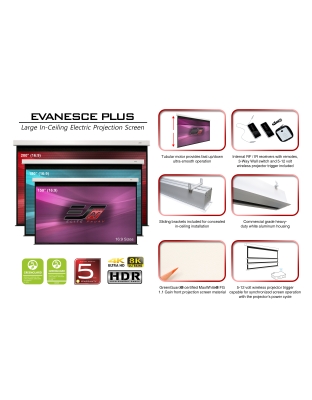 150-Inch Evanesce Plus Electric 16:9  Screen