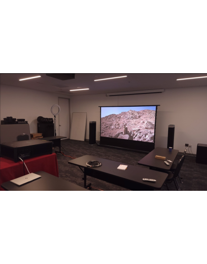 133-Inch Presenter Pro Riser CineGrey 4D Electric 16:9 Screen