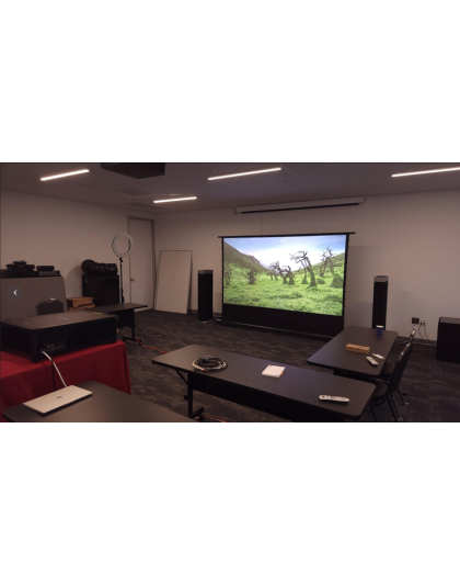 133-Inch Presenter Pro Riser CineGrey 4D Electric 16:9 Screen