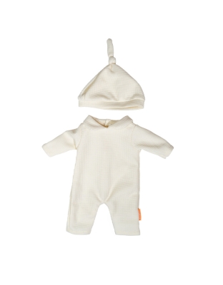Beige Pajamas with Hat, 15"