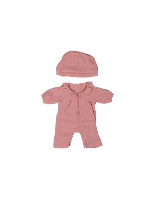 Pink Pajamas with Hat, 15"