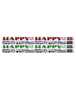 Happy 100th Day Pencils, 12 Per Pack, 12 Packs