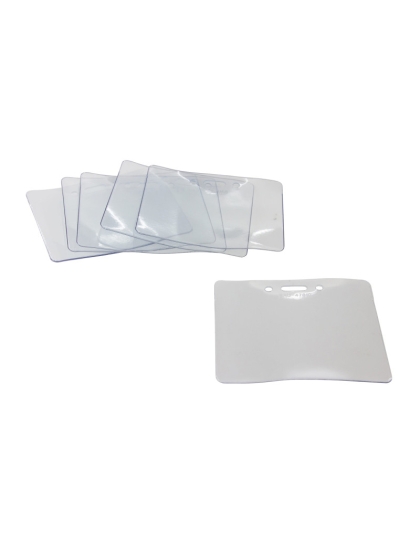 Proximity Badge Holders, Horizontal, Clear, Pack of 50