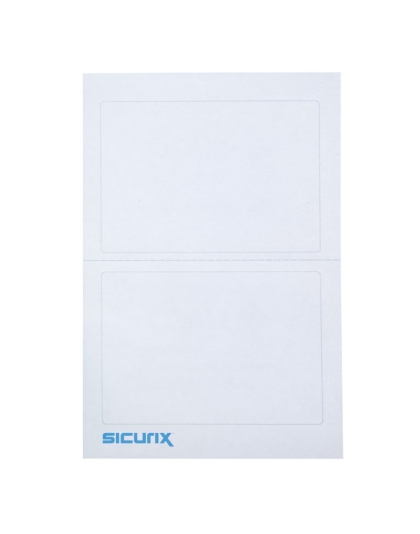Plain Adhesive Badges, White, Pack of 100