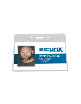 Standard Vinyl Badge Holder, Horizontal, Pack of 50
