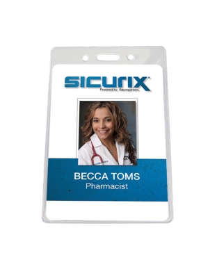 ID Badge Holder, Government/Military, Vertical, Pack of 50