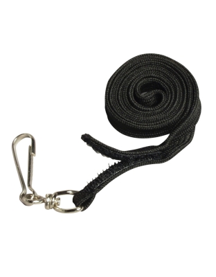 Hook & Loop Breakaway Safety Lanyard, Flat Style, Black