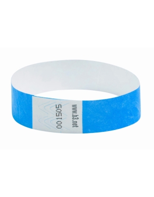 Sequentially Numbered Security Wristbands, 3/4", Blue, Pack of 100