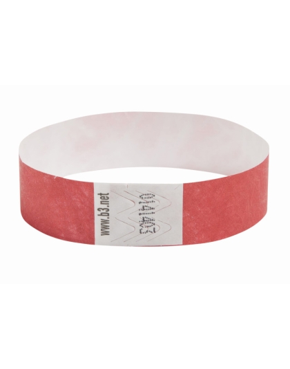 Sequentially Numbered Security Wristbands, 3/4", Red, Pack of 100