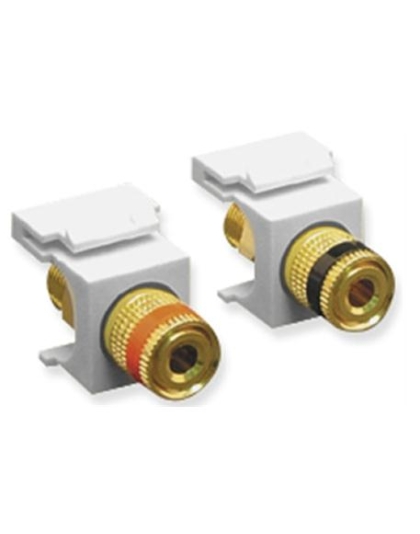 MODULE, BINDING POST, GOLD PLATED, WHITE