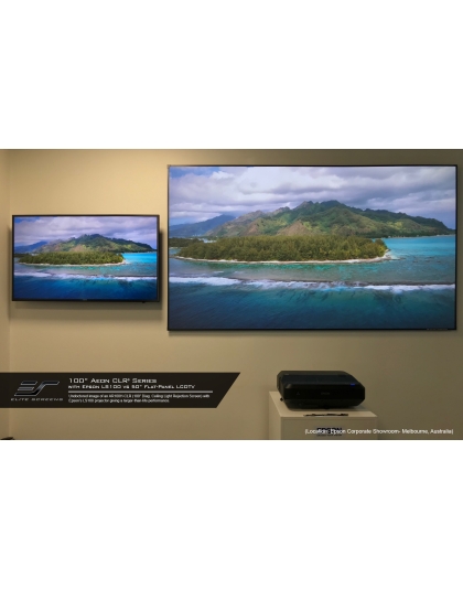 103-Inch Aeon CLR Fixed Frame Ceiling/Ambient Light Rejecting 16:9 Front Projection Screen