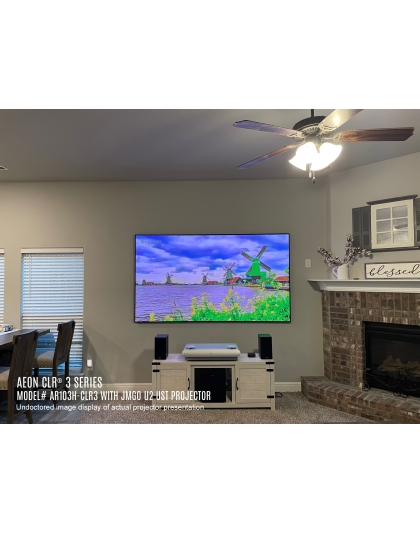 103-Inch Aeon CLR 3 Fixed Frame Ceiling/Ambient Light Rejecting 16:9 Front Projection Screen