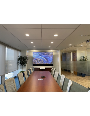 121-Inch Kestrel Tab-Tension 2 CLR 3 Electric Floor-Rising 16:9 Front Projection Screen
