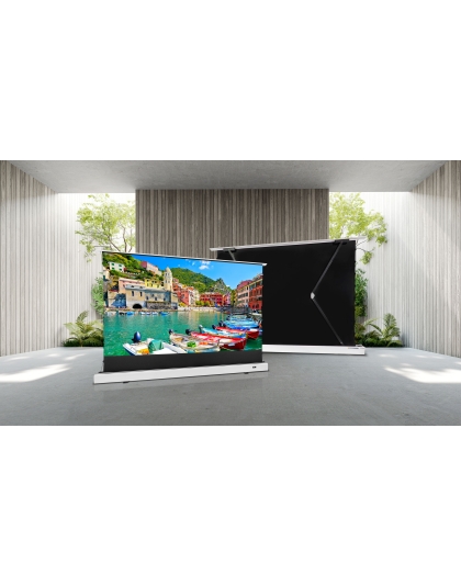 121-Inch Kestrel Tab-Tension 2 CLR 3 Electric Floor-Rising 16:9 Front Projection Screen