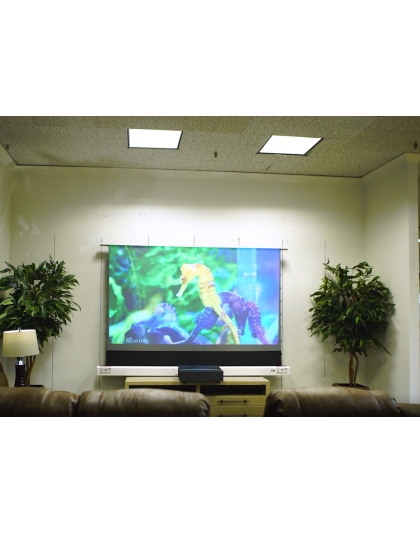 121-Inch Kestrel Tab-Tension 2 CLR 3 Electric Floor-Rising 16:9 Front Projection Screen