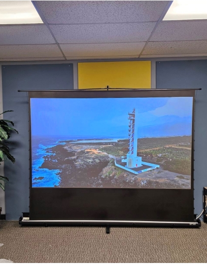 123-Inch ezCinema Tab-Tension CineGrey 4D Portable 16:9 Front Projection Screen