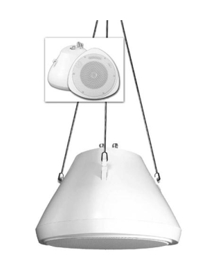 30Watt 5.25 Pendant Speaker and Chain WH