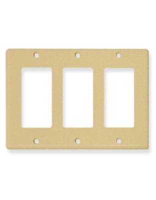 FACEPLATE, DECOREX, 3-GANG, IVORY
