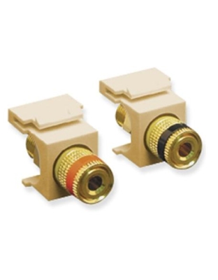 MODULE, BINDING POST, GOLD PLATED, IVORY