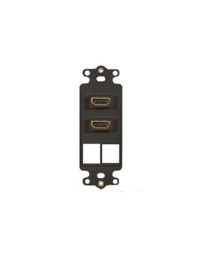 INSERT DECOREX 2-PORT DUAL HDMI BLACK