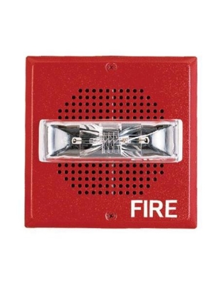 8W SPKR STR,WALL,24 VDC RED