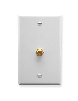 WALL PLATE, F-TYPE, WHITE