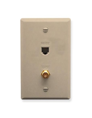 FACEPLATE, IDC, VOICE and F-TYPE, IVORY