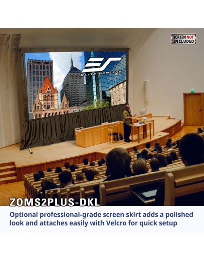 Elite Screens Bottom Drape Skirt for Yard Master 2 Plus Projection Screens 250-Inch - 300-Inch Diagonal models. Dimensions: 263-Inch L x 60-Inch H