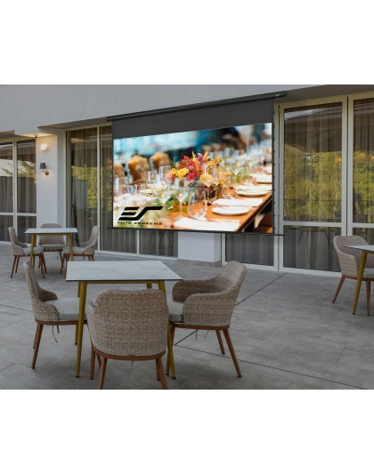125-Inch Yard Master Manual Tension Series Outdoor Retractable Manual 16:9 Front Projection Screen