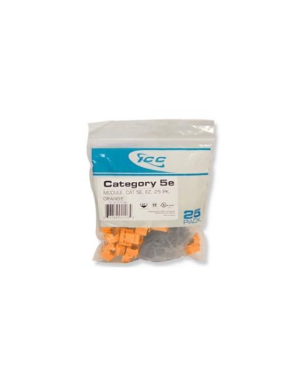 MODULE, CAT 5e, EZ, 25 PK, ORANGE