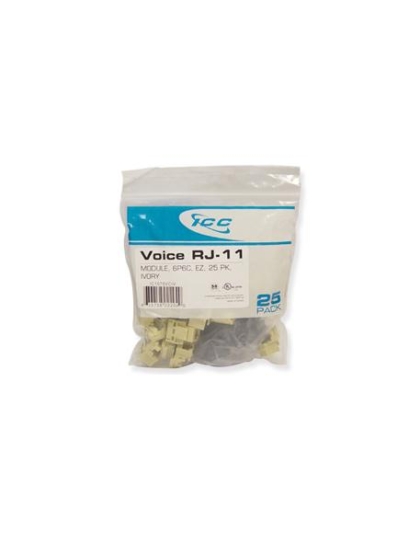MODULE, VOICE, RJ-11, EZ, 25 PK, IVORY