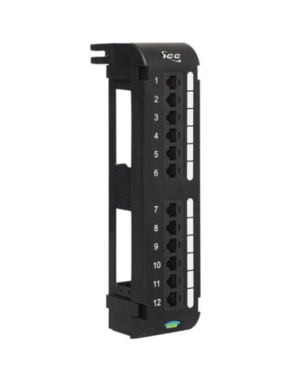 PATCH PANEL, USOC VERTICAL, 6P6C 12-PORT