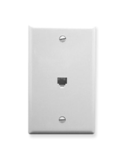WALL PLATE, VOICE 6P6C, WHITE