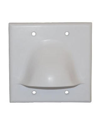 FACEPLATE 2 GANG BULK NOSE WHITE