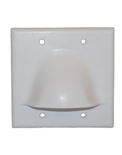 FACEPLATE 2 GANG BULK NOSE WHITE