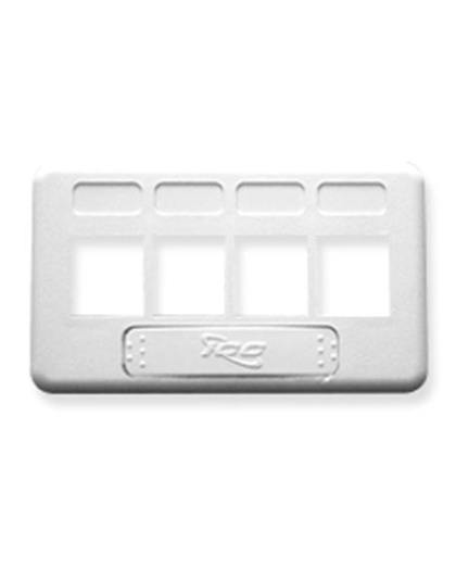 FACEPLATE, FURNITURE, TIA, 4-PORT, WHITE