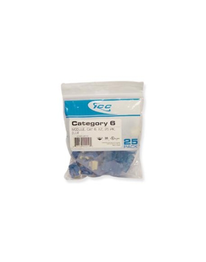 MODULE, CAT 6, EZ, 25 PK, BLUE
