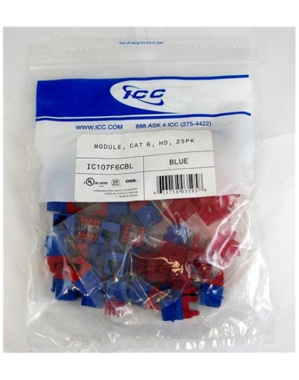 MODULE, CAT 6, HD, 25PK, BLUE