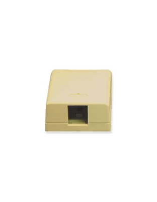 SURFACE MOUNT BOX, 1-PORT, IVORY