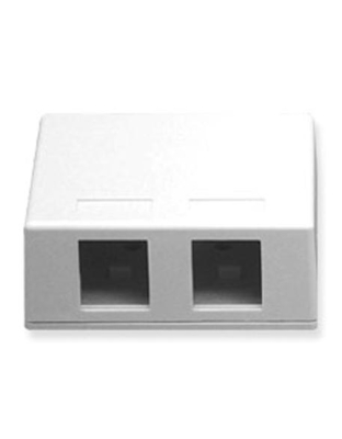 SURFACE MOUNT BOX, 2-PORT, WHITE