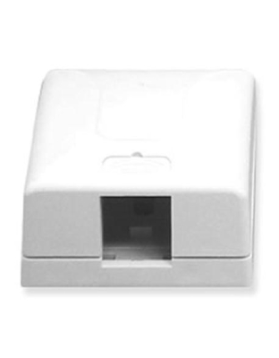 SURFACE MOUNT BOX, ELITE, 1-PORT, WHITE