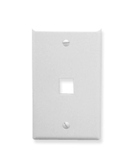 FACEPLATE, OVERSIZED, 1-PORT, WHITE